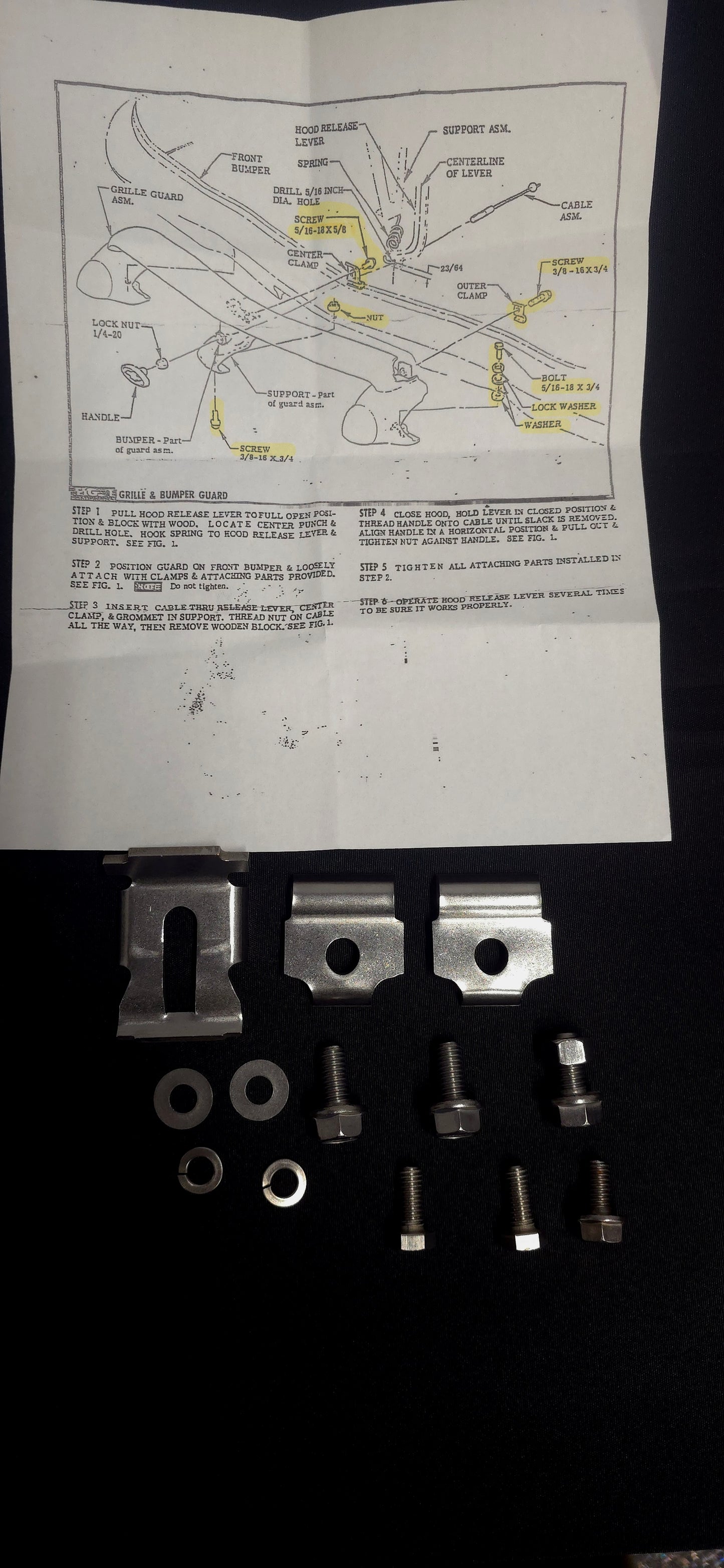 1961 Chevy Impala Grill Guard Brackets (Stainless Steel)