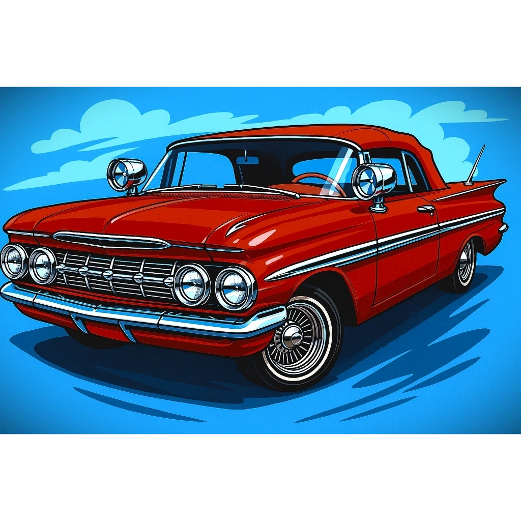 (PAIR) 1959 Impala Nelmor Trailmaster™ Spotlight Mirrors