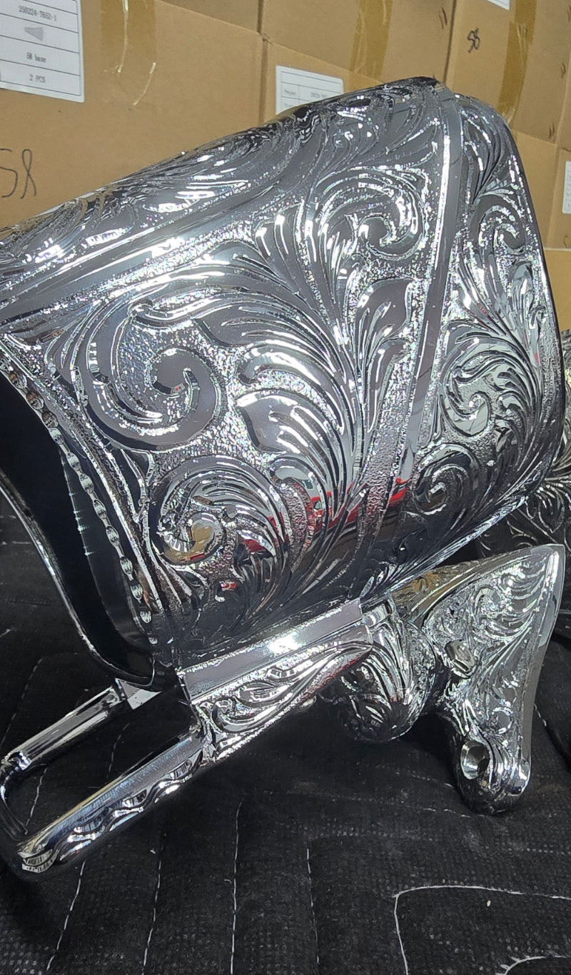 Fully Engraved 1959 Nelmor Trailmaster™ Spotlight Mirrors – Complete Pair