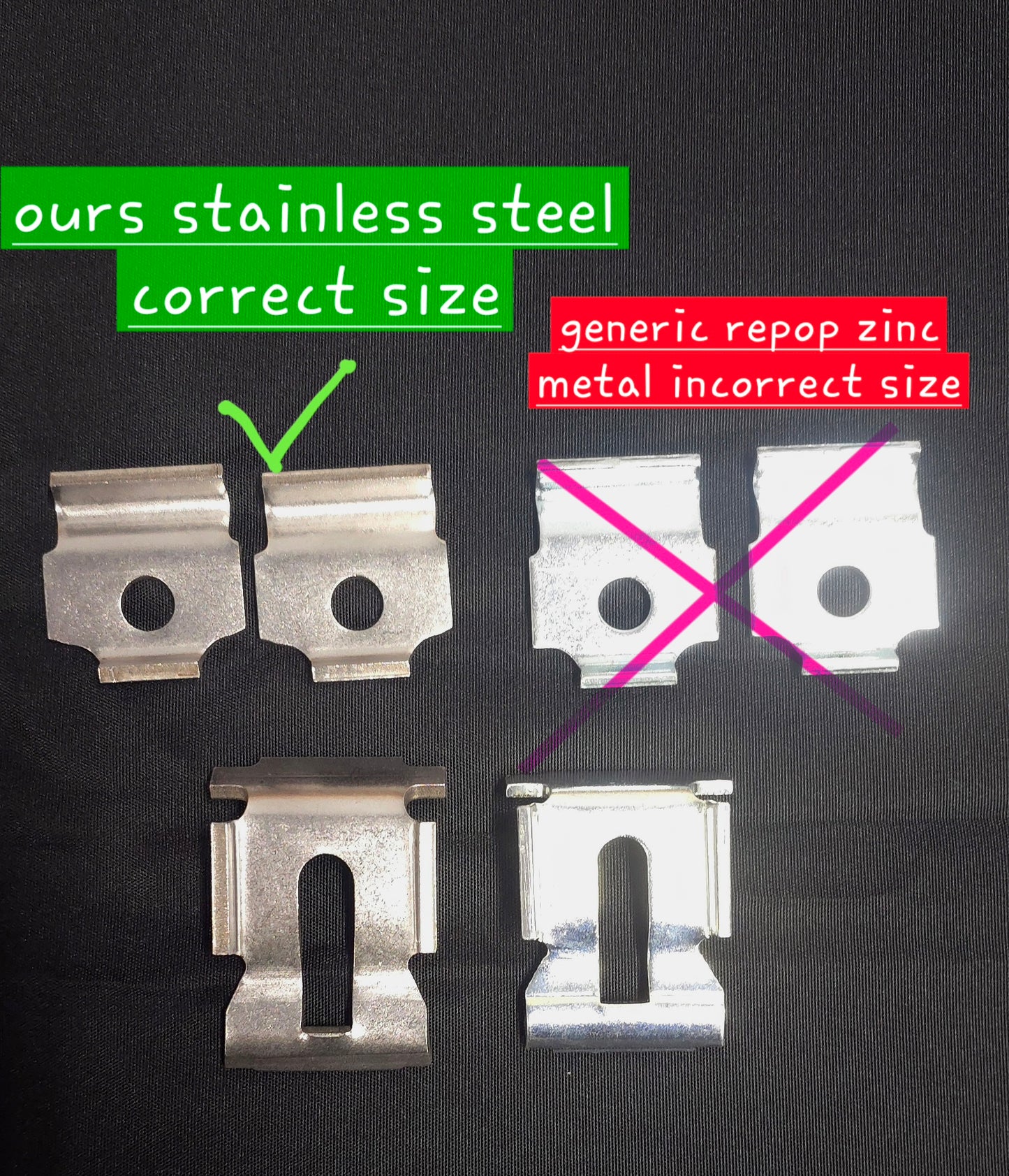 1961 Chevy Impala Grill Guard Brackets (Stainless Steel)