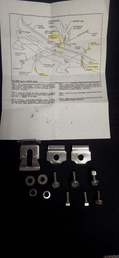 1961 Chevy Impala Grill Guard Brackets (Stainless Steel)
